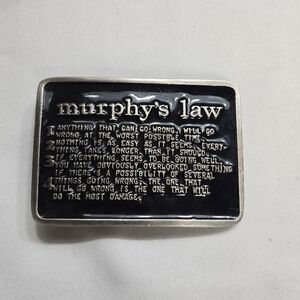 Vintage Murphy's Law Belt Buckle